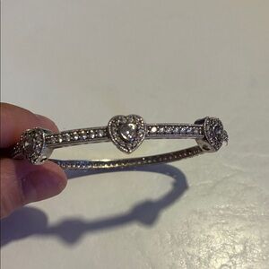 Elegant Silver Heart Bracelet